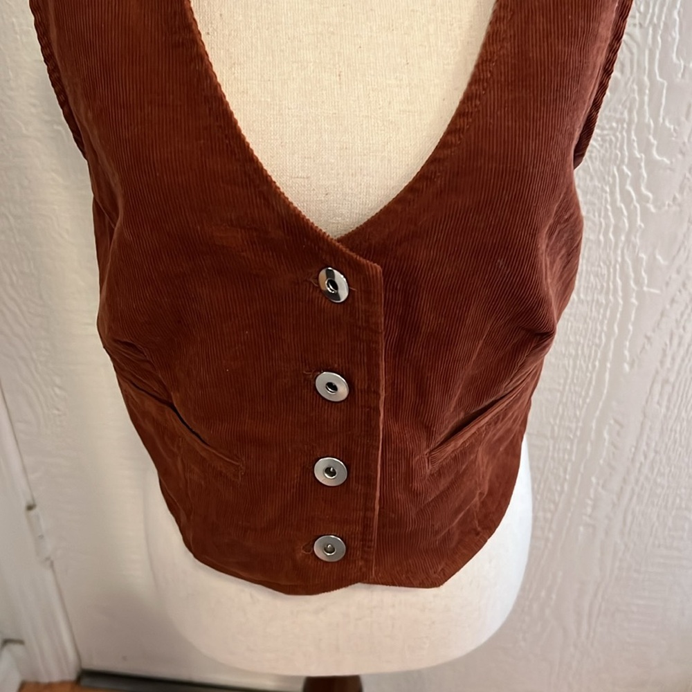 Windsor Rust Button-Up Vest - Picture 2 of 8